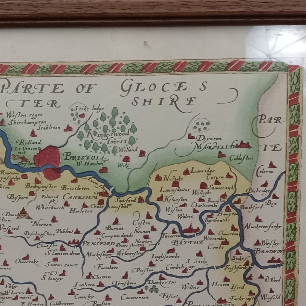 Saxton's Map of Somerset, 1575 / 1967 reprint - image 3 of 8