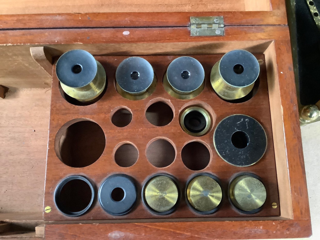 Antique R&J Beck Microscope w/Case - image 6 of 7