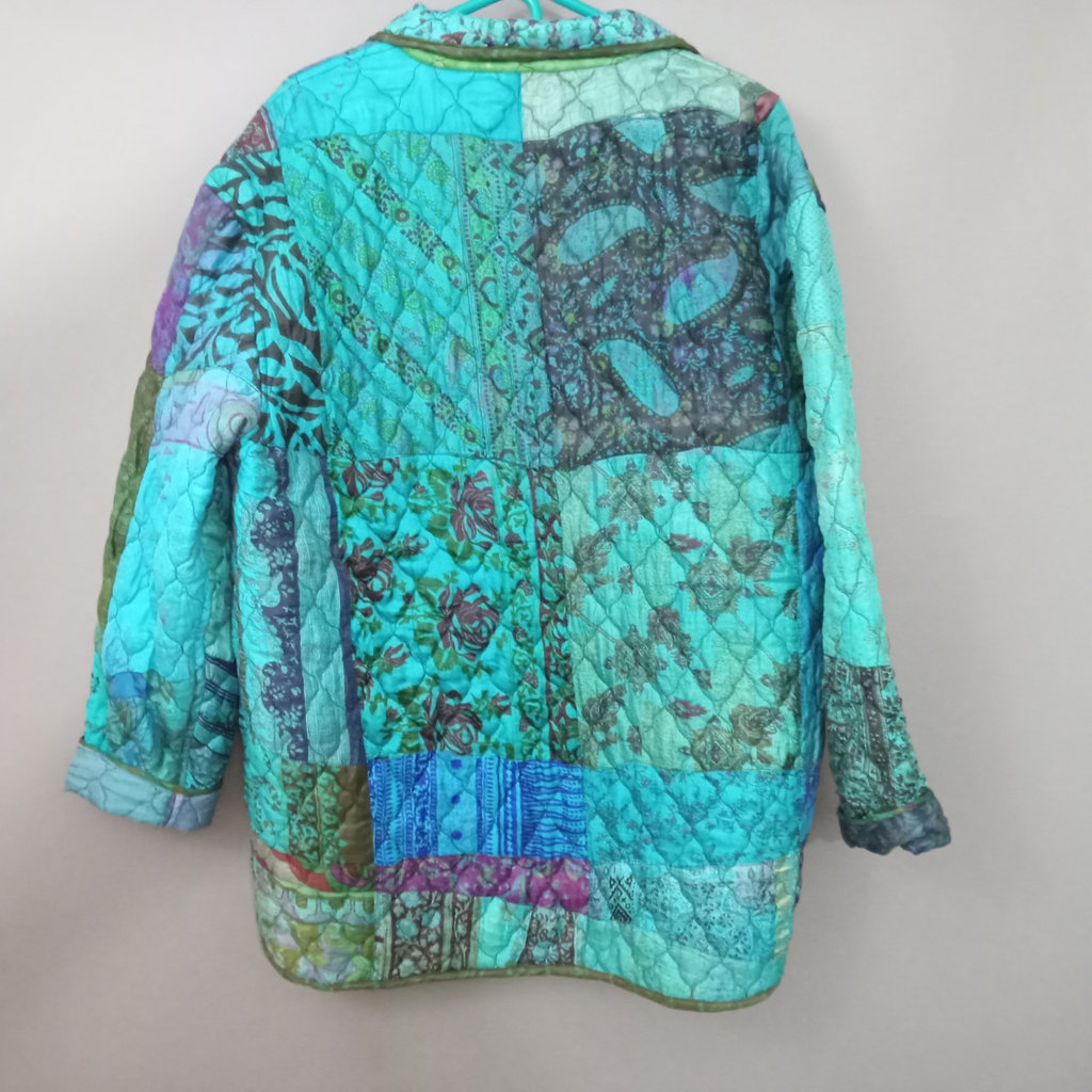 Quilted Coat - Vintage Silk by Sacred Threads - image 6 of 6