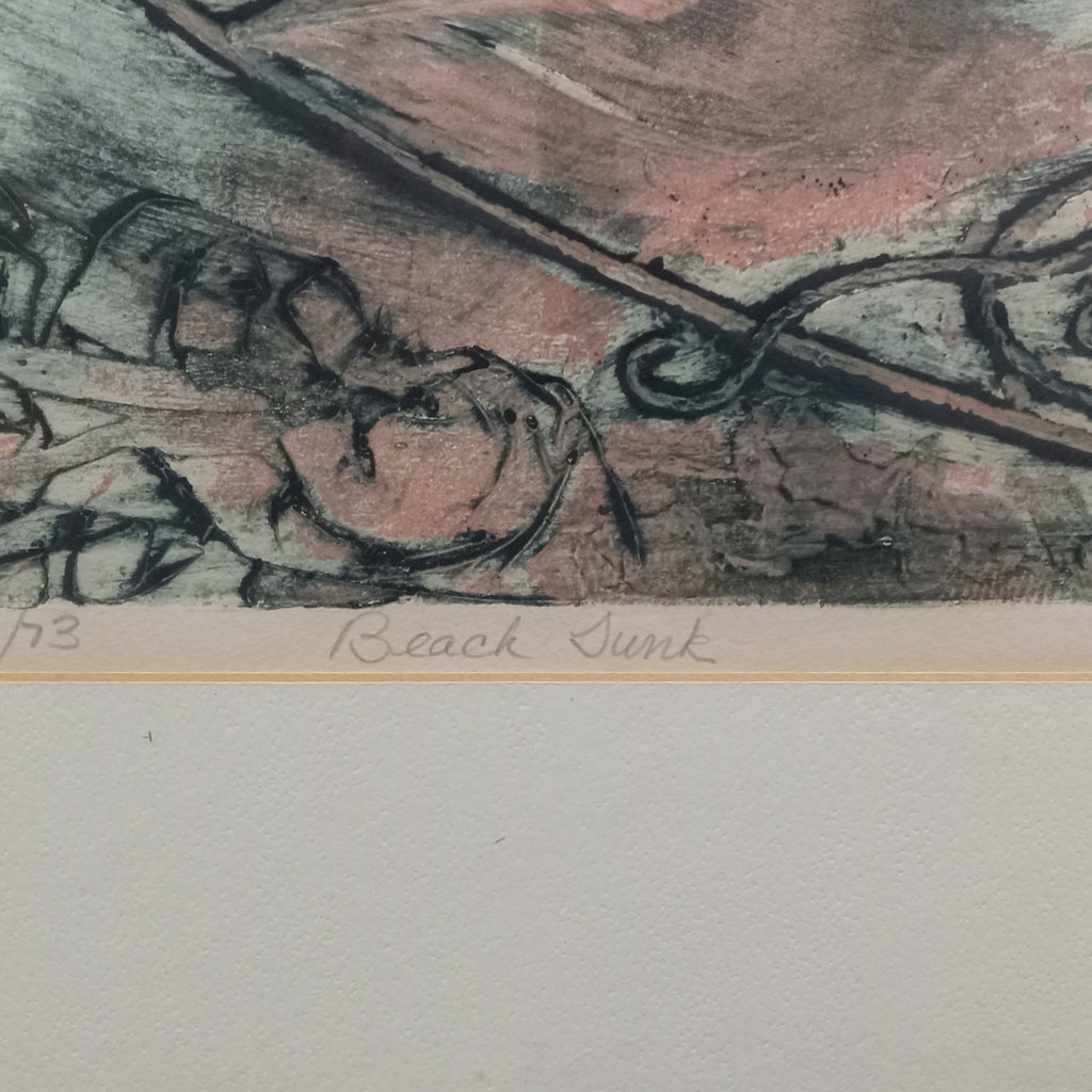 Beach Junk / Ali Web Framed Woodcut Print - image 4 of 8
