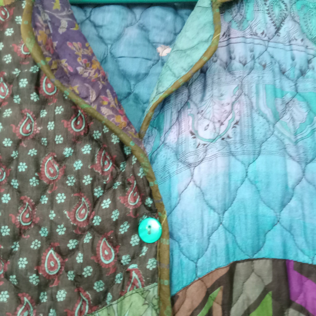 Quilted Coat - Vintage Silk by Sacred Threads - image 3 of 6
