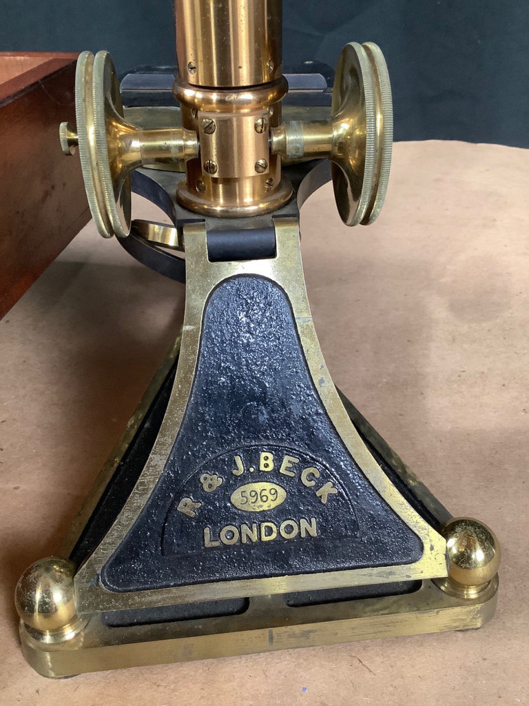 Antique R&J Beck Microscope w/Case - image 7 of 7
