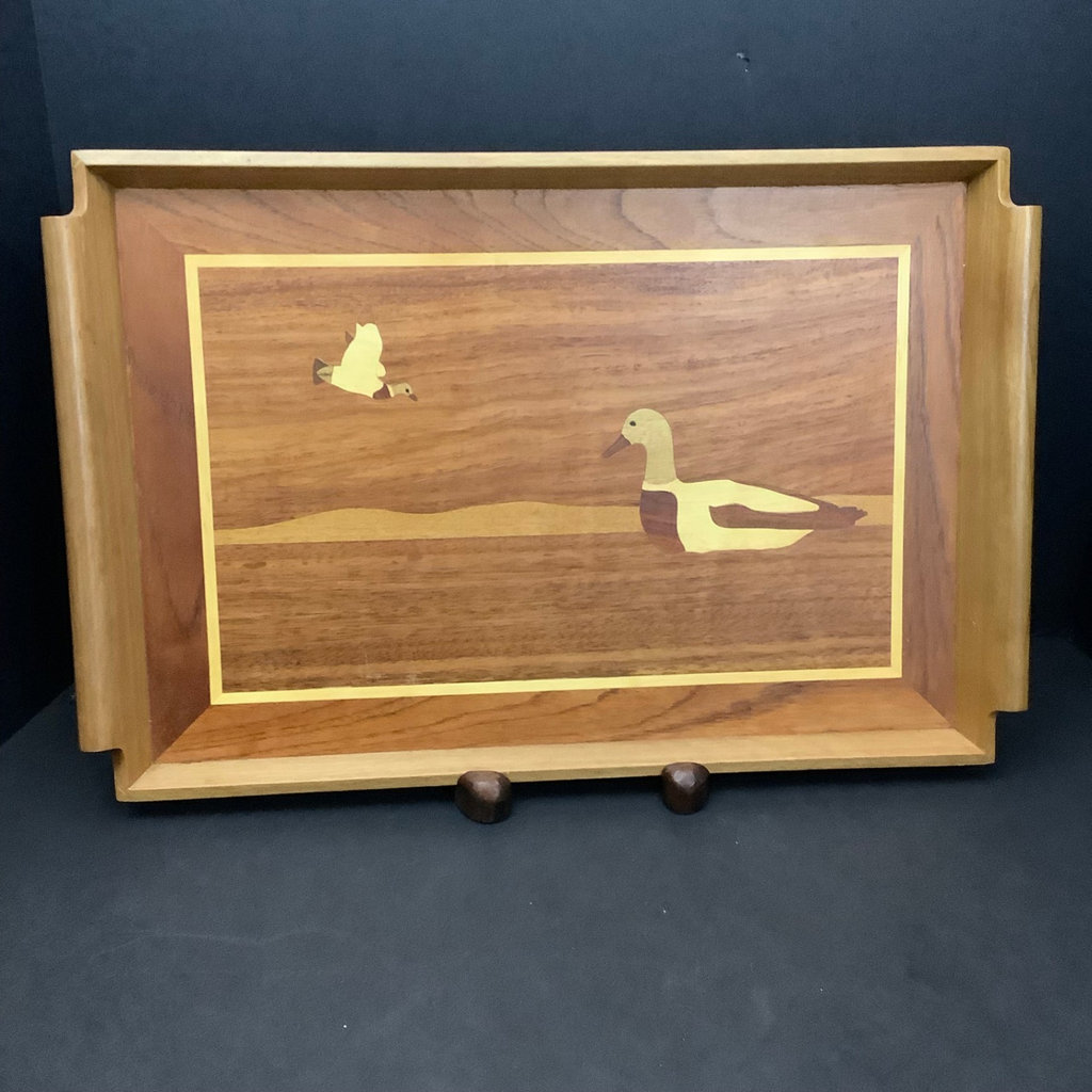 Vintage Inlaid Wood Serving Trays - image 2 of 9