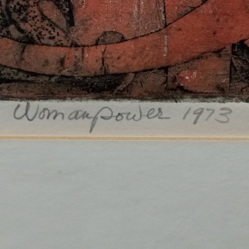 Woman Power 1973 / Ali Web Framed Woodcut Print - image 5 of 8