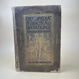 1800s Book the Cyclopedia of Practical Quotations Big Victorian Embossed Cover - thumbnail 1 of 13