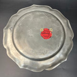 Belgian Pewter Plate Platter Les Potstaniers Hutois Hand Made French Provincial - thumbnail 4 of 6