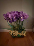 Decorative Artificial Floral Piece - Purple Iris - thumbnail 1 of 3
