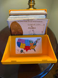 Vintage Yellow National Geographic USA Map Flashcard Game - thumbnail 3 of 3