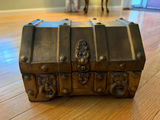 Vintage Wooden Pirate Treasure Chest - Storage or Jewelry Box - thumbnail 1 of 5