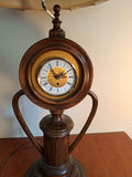 Stunning Handmade Wooden Table Lamp with Built-In Clock - thumbnail 2 of 8