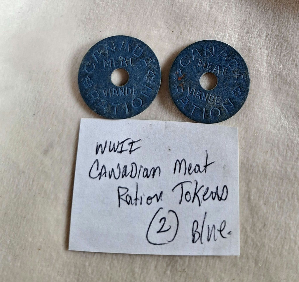 WWII Canadian Meat Ration Tokens - image 1 of 4