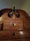 Stunning Solid Wood With Inlay, Handmade Armoire, Nightstand, Bookcase And Dresser, Absolutely Gorgeous And In Great Condition - thumbnail 3 of 14