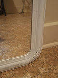 Vintage White Framed Wall Mirror - thumbnail 4 of 5