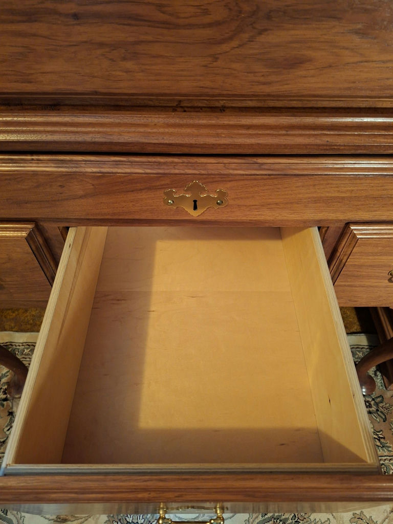 Stunning Solid Wood With Inlay, Handmade Armoire, Nightstand, Bookcase And Dresser, Absolutely Gorgeous And In Great Condition - image 7 of 14