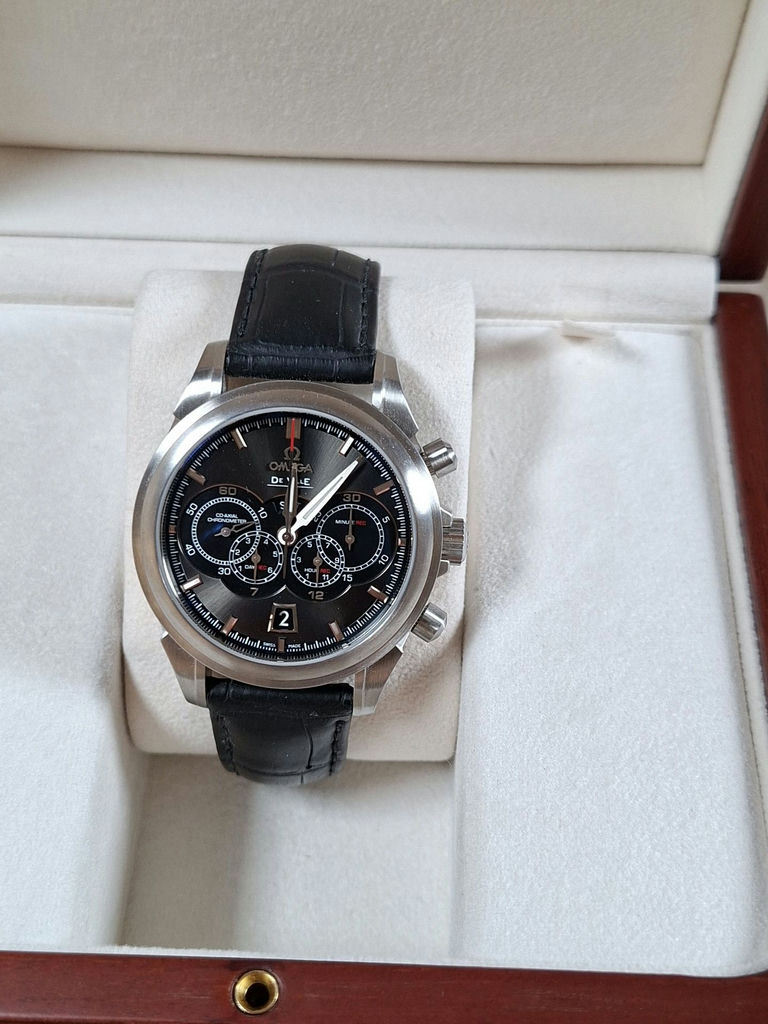 Omega De Ville Chronograph Wristwatch with Box and Papers, SUPER HIGH END EXPENSIVE WATCH - image 2 of 12