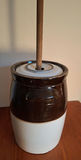 Vintage Antique Stoneware Butter Churn Crock with Dasher - thumbnail 3 of 7