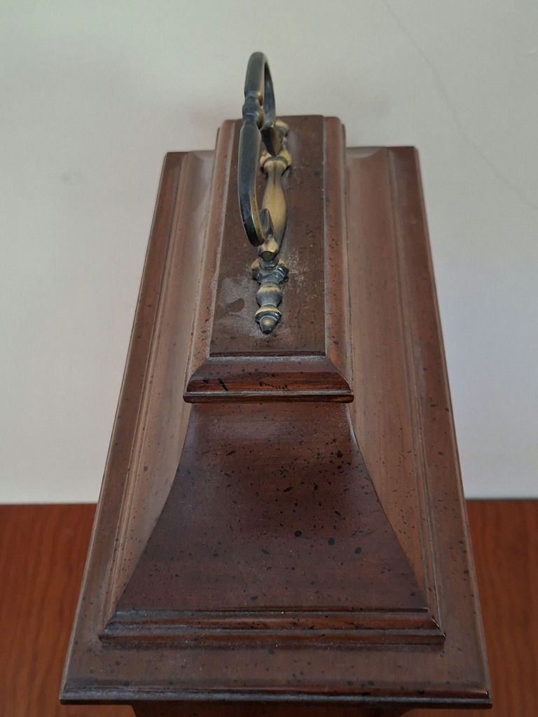 Tempus Fugit Wooden Mantel Clock, Handcrafted, Stunning! - image 6 of 9
