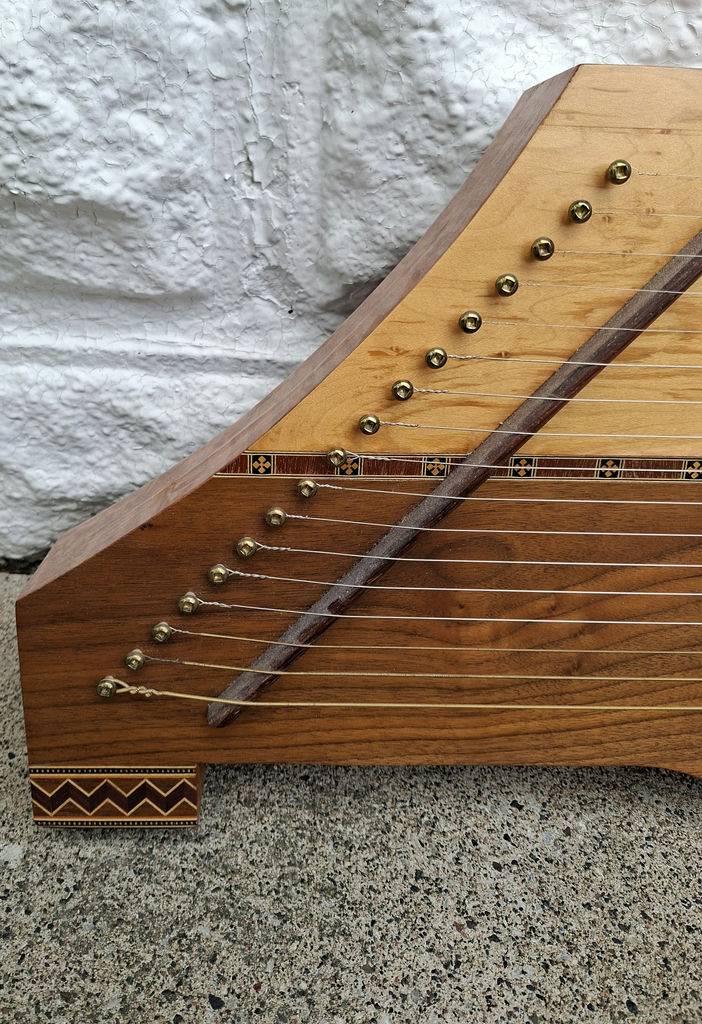 STUNNING Wooden Hammered Dulcimer String Instrument, HANDMADE WITH Amazing Craftsmanship And Inlay - image 2 of 9