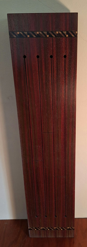 Handmade Carved And Inlayed Wooden Stringed Instrument with Butterfly Cutout, And Inlayed Designs, STUNNING - image 7 of 7