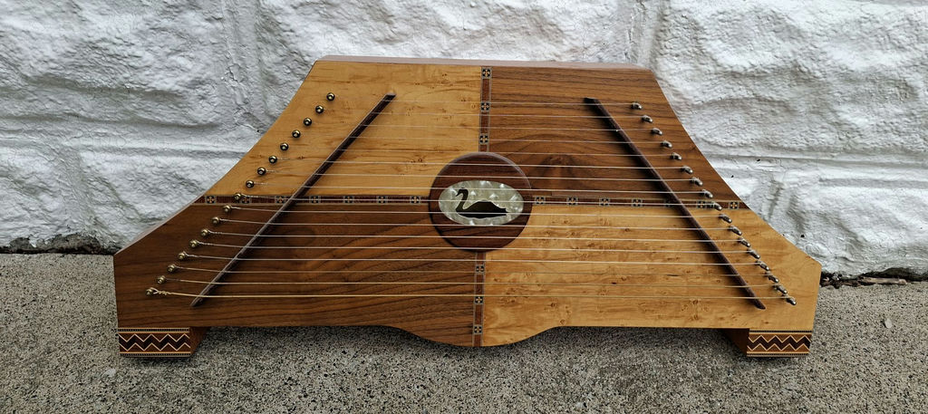 STUNNING Wooden Hammered Dulcimer String Instrument, HANDMADE WITH Amazing Craftsmanship And Inlay - image 1 of 9