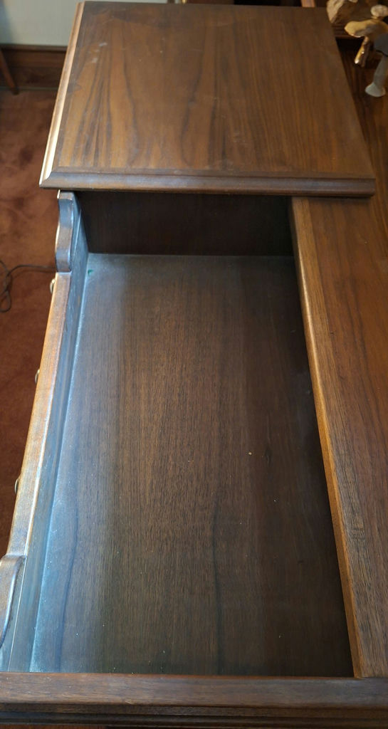 Wooden Cabinet with Drawers and Sliding Top Storage - image 3 of 9