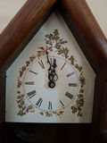 Vintage Wooden Mantel Clock with Ship Illustration - thumbnail 4 of 8