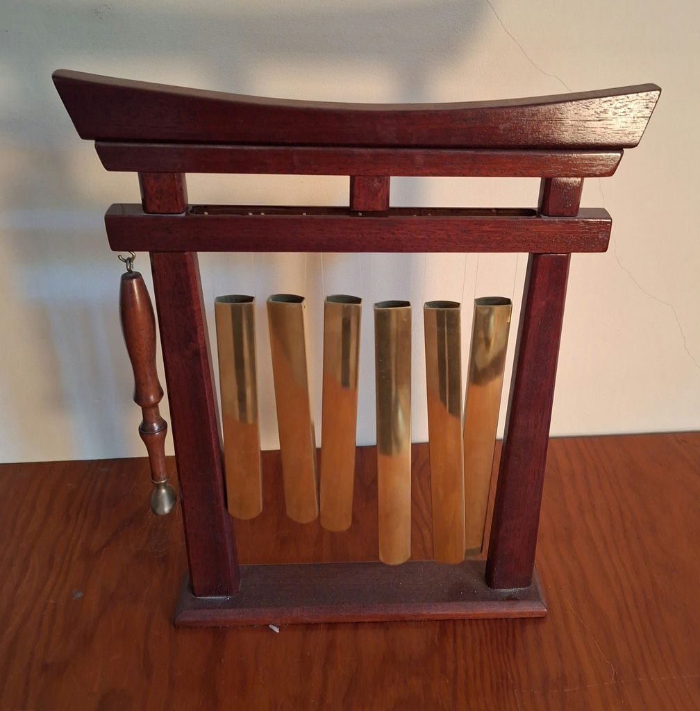 Wooden Wind Chime with Metal Tubes and Striker - image 4 of 4