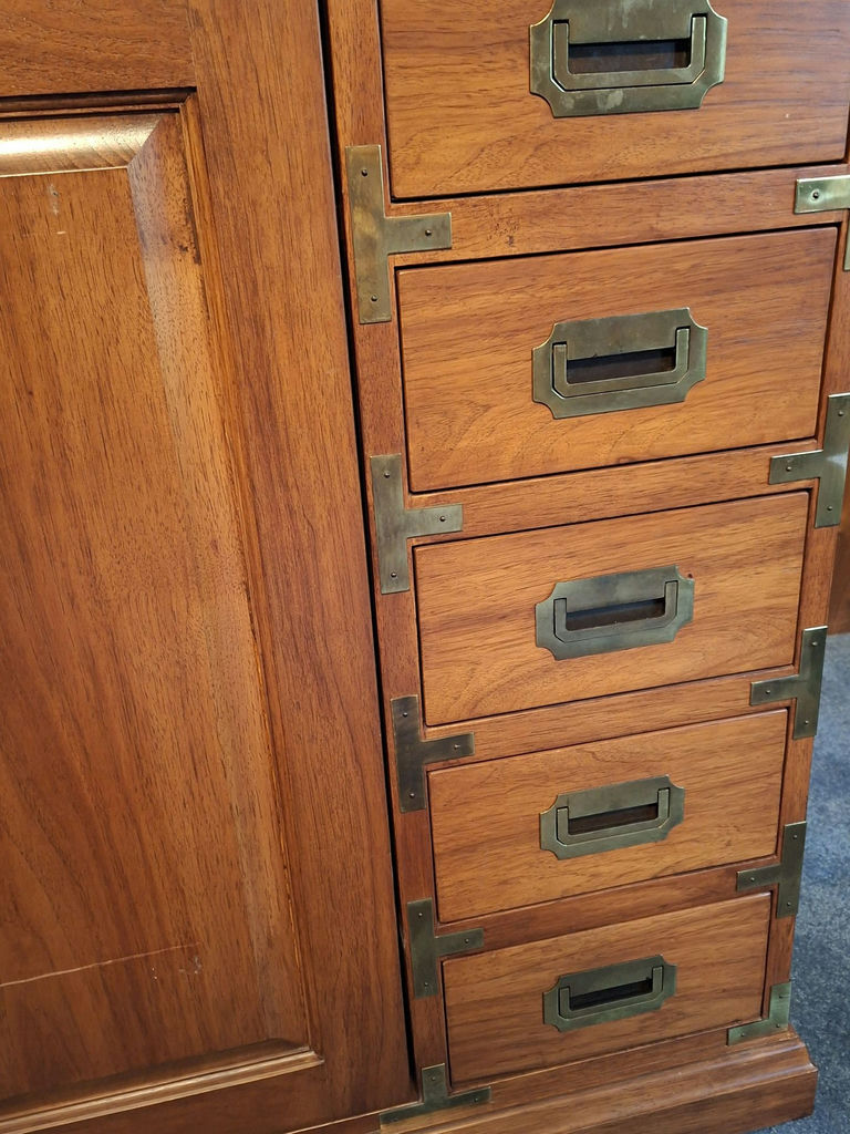 Wood Storage Cabinet with Drawers, STUNNING AND HEAVY - image 8 of 8