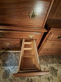 Stunning Solid Wood With Inlay, Handmade Armoire, Nightstand, Bookcase And Dresser, Absolutely Gorgeous And In Great Condition - thumbnail 4 of 14