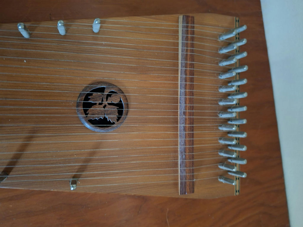 Wooden Bowed Psaltery String Instrument with Bow - image 7 of 8