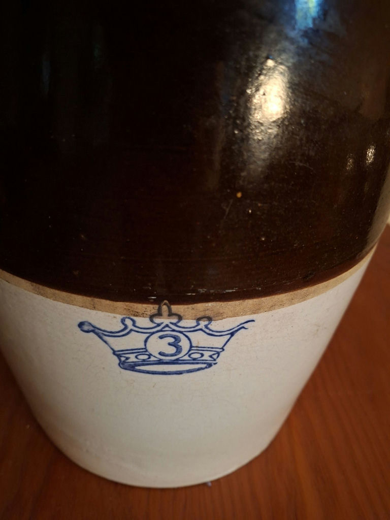 Vintage Antique Stoneware Butter Churn Crock with Dasher - image 7 of 7