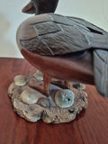 Hand-Carved Wooden Duck Sculpture, SIGNED AND NUMBERED - thumbnail 3 of 8