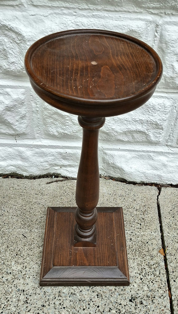 Pair of Vintage Wooden Plant Pedestal Stands - image 10 of 10