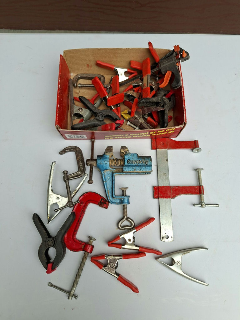 Assorted Clamps and Bench Vise - image 1 of 5