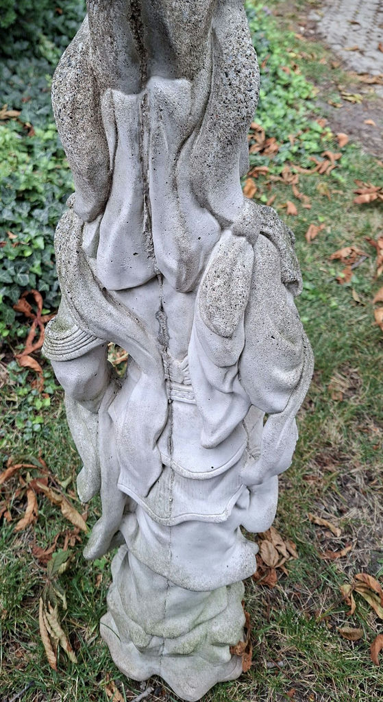 Concrete Asian Figure Garden Statue, HEAVY - image 4 of 4