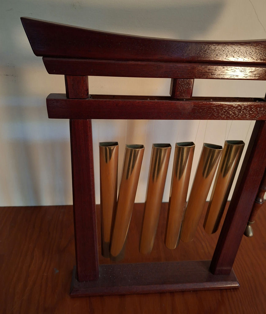 Wooden Wind Chime with Metal Tubes and Striker - image 3 of 4