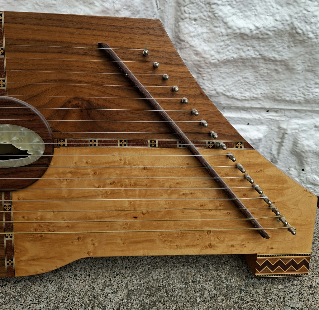 STUNNING Wooden Hammered Dulcimer String Instrument, HANDMADE WITH Amazing Craftsmanship And Inlay - image 5 of 9