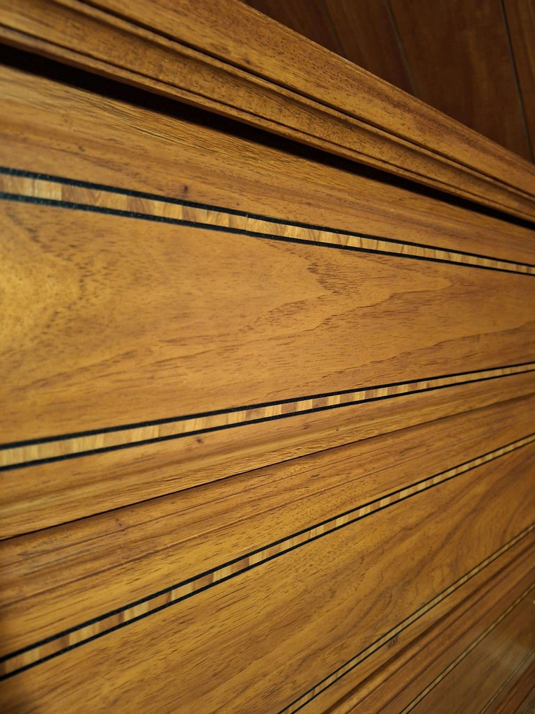 Stunning Solid Wood With Inlay, Handmade Armoire, Nightstand, Bookcase And Dresser, Absolutely Gorgeous And In Great Condition - image 13 of 14