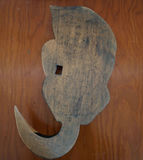 Hand-Carved Wooden Cat Wall Hanging, SIGNED AND DATED 1996 - thumbnail 5 of 6