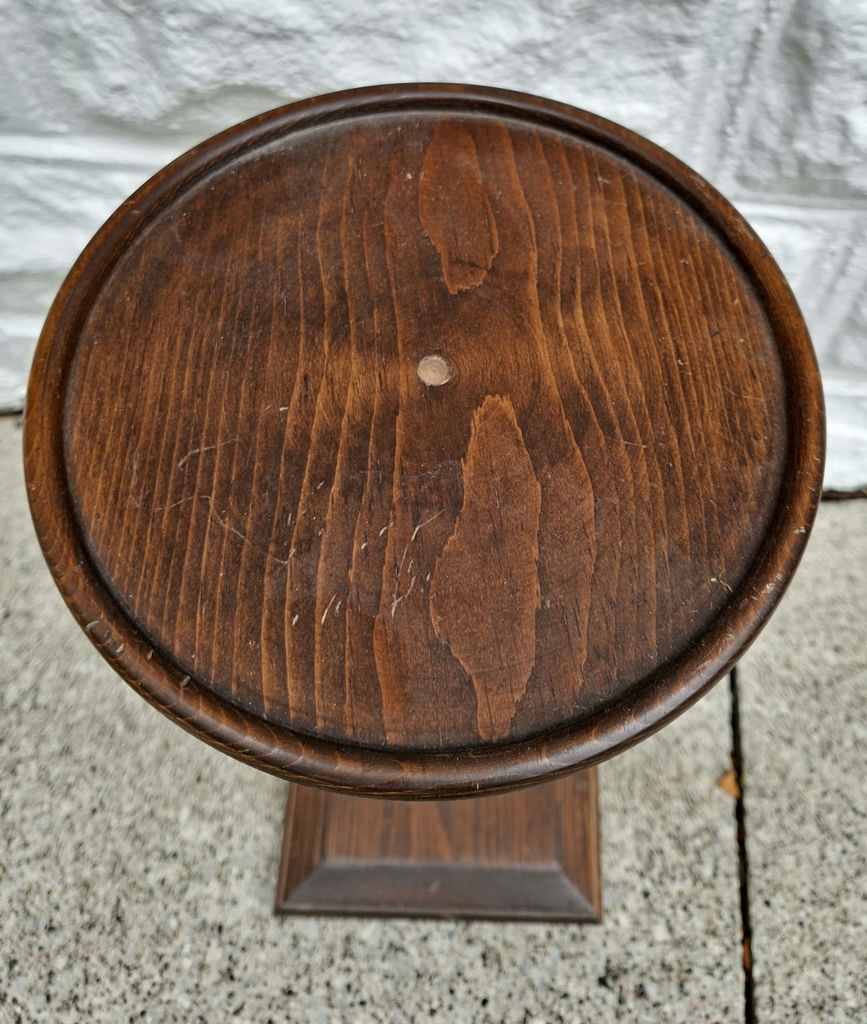Pair of Vintage Wooden Plant Pedestal Stands - image 7 of 10