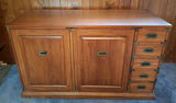Wood Storage Cabinet with Drawers, STUNNING AND HEAVY - thumbnail 1 of 8