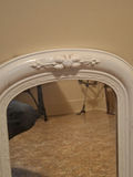 Vintage White Framed Wall Mirror - thumbnail 2 of 5