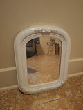 Vintage White Framed Wall Mirror - thumbnail 1 of 5