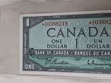Canadian 1954 One Dollar Banknote STAR NOTE, UNC - thumbnail 3 of 4