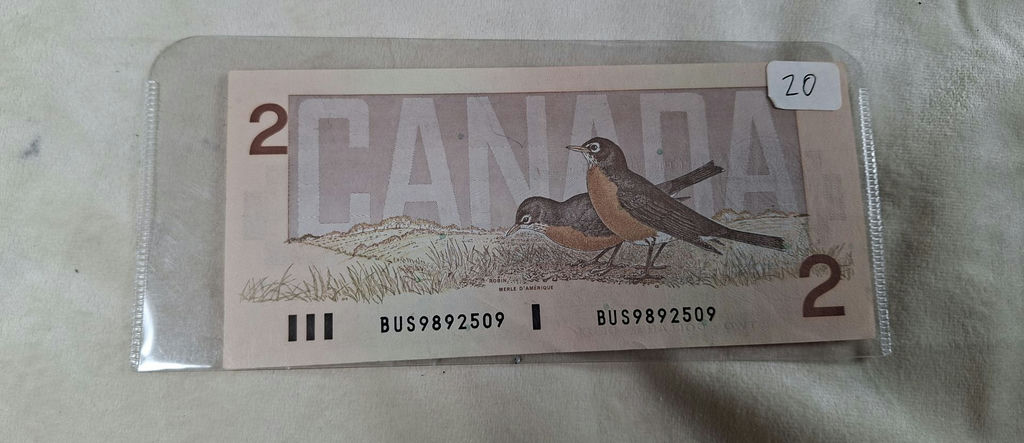 1986 Canadian Two Dollar Banknote, UNC - image 4 of 4
