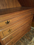 Stunning Solid Wood With Inlay, Handmade Armoire, Nightstand, Bookcase And Dresser, Absolutely Gorgeous And In Great Condition - thumbnail 11 of 14