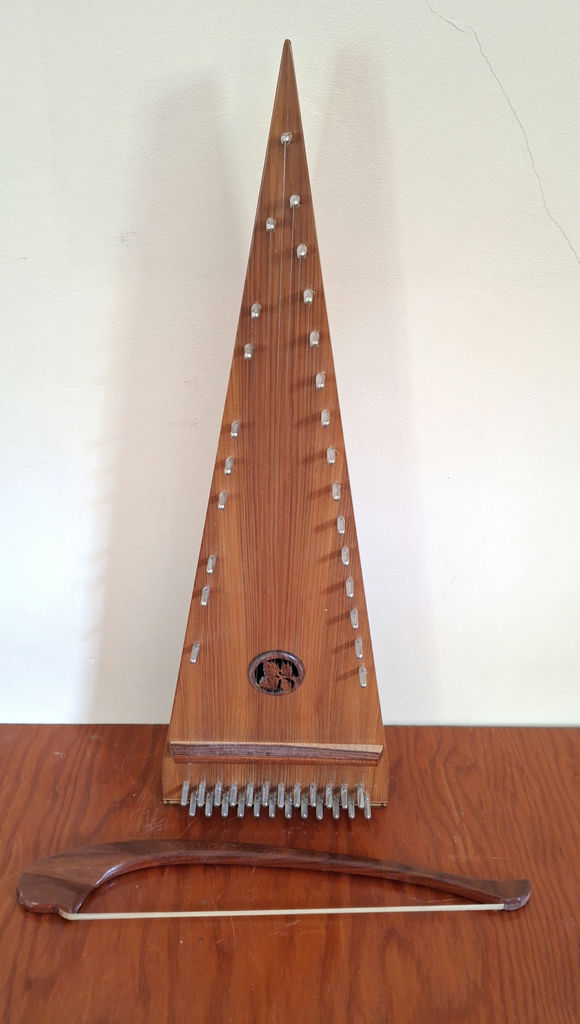 Wooden Bowed Psaltery String Instrument with Bow - image 1 of 8