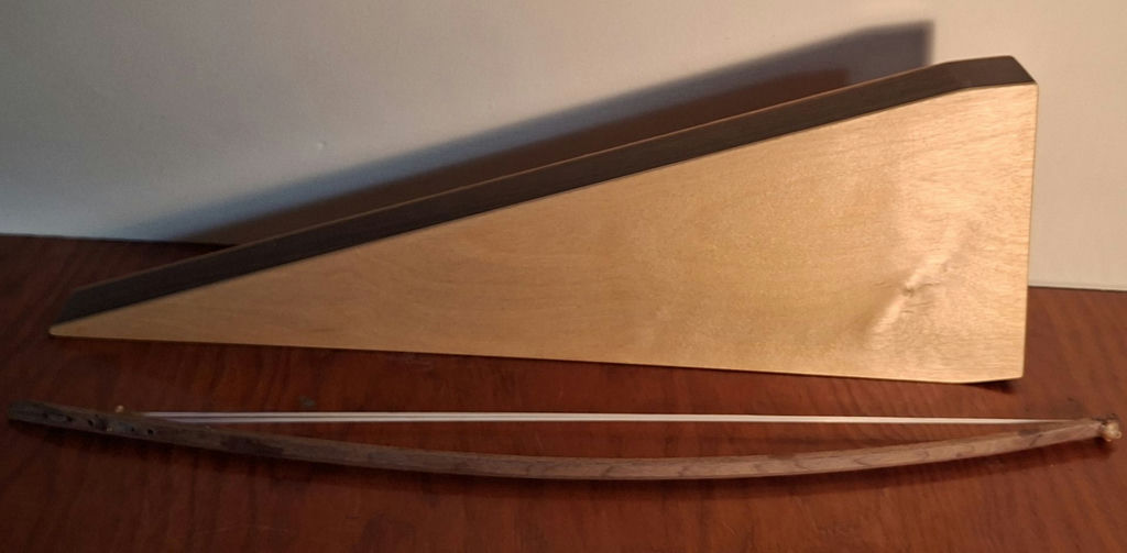 Gorgeous Craftsmanship, Wooden Bowed Psaltery String Instrument with Bow - image 7 of 7