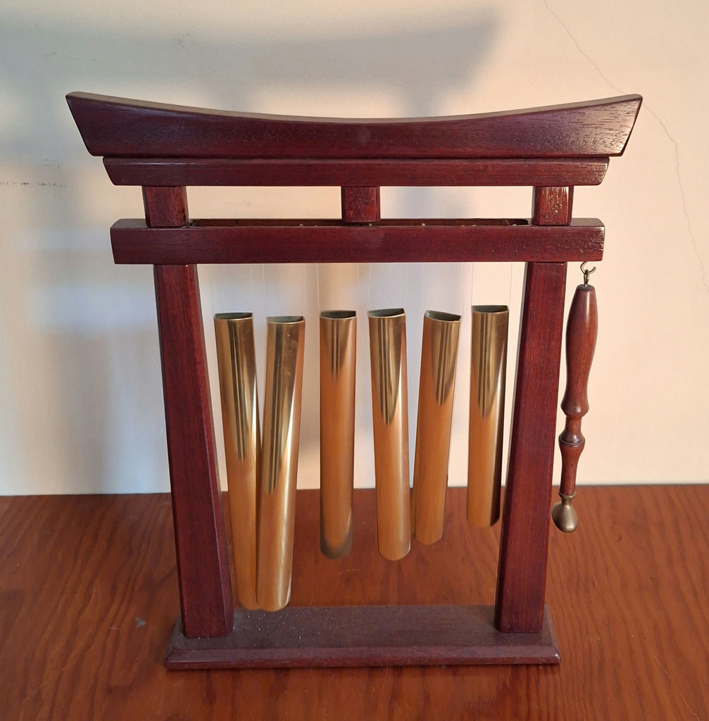 Wooden Wind Chime with Metal Tubes and Striker - image 1 of 4