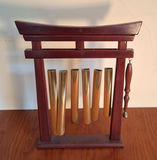 Wooden Wind Chime with Metal Tubes and Striker - thumbnail 1 of 4